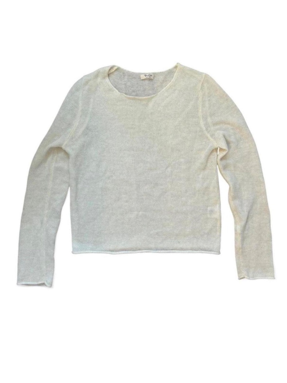 brandy melville cream crewneck long sleeve sweater